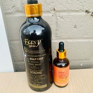2 in 1 Easy Glow glutathione drip half cast whitening body lotion with serum